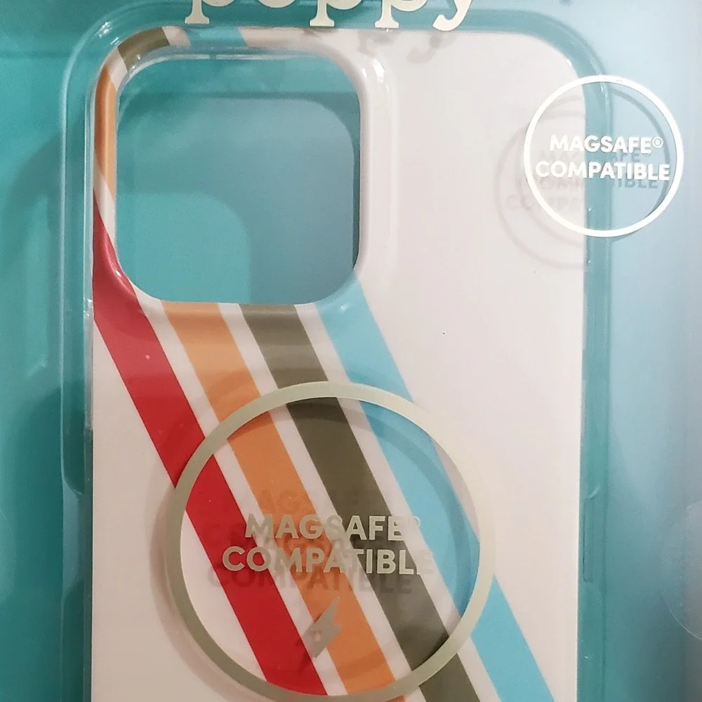 New iPhone 14 PRO MAX Case xo Poppy, Beige Multicolor MagSafe‎ Compatible